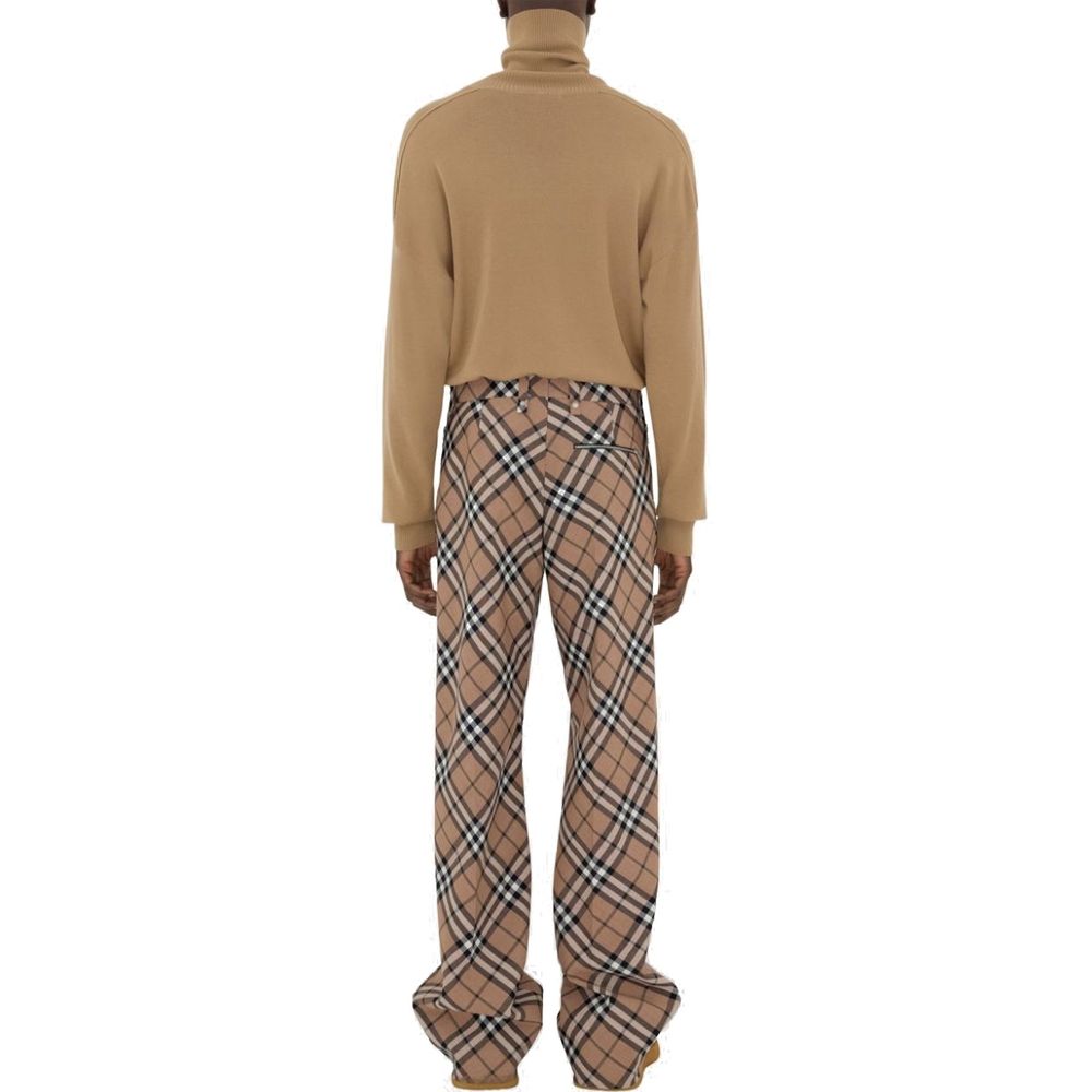Wool Blend Check Pants