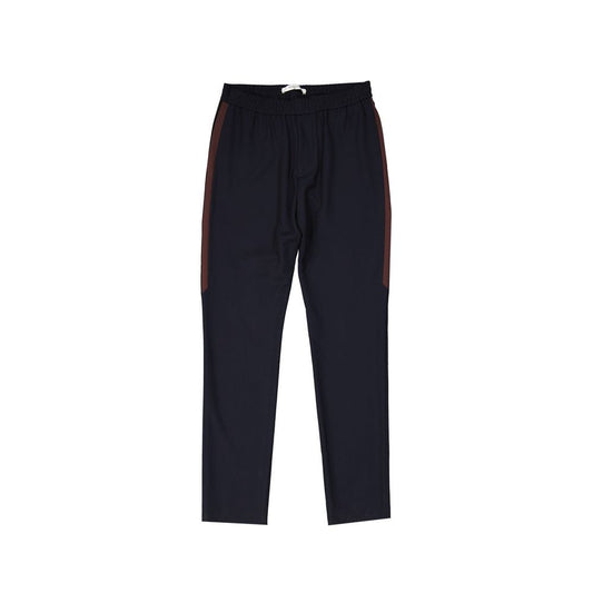 Striped Side Panel Wool Trousers