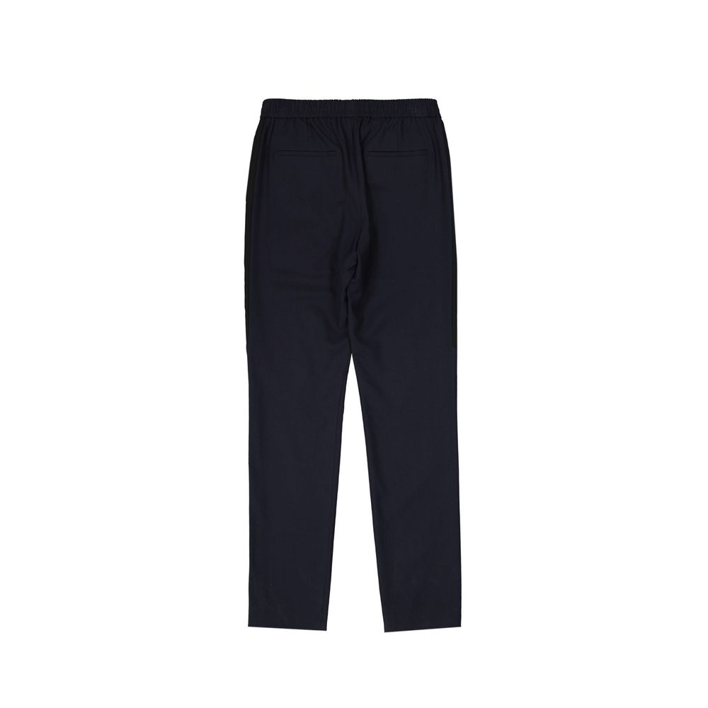 Striped Side Panel Wool Trousers