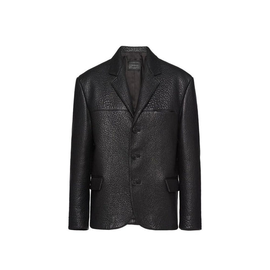 Single-Breasted Leather Jacket