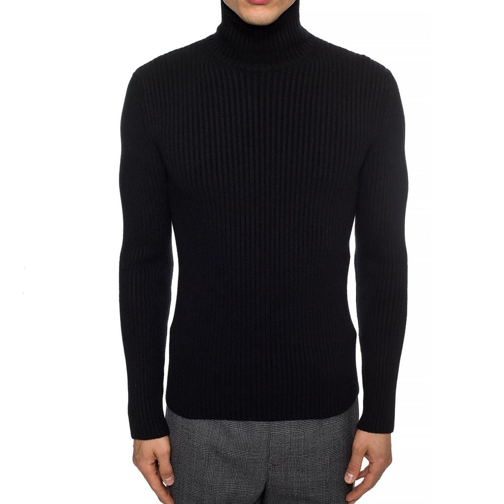 Cashmere Blend Rib Knit Turtleneck