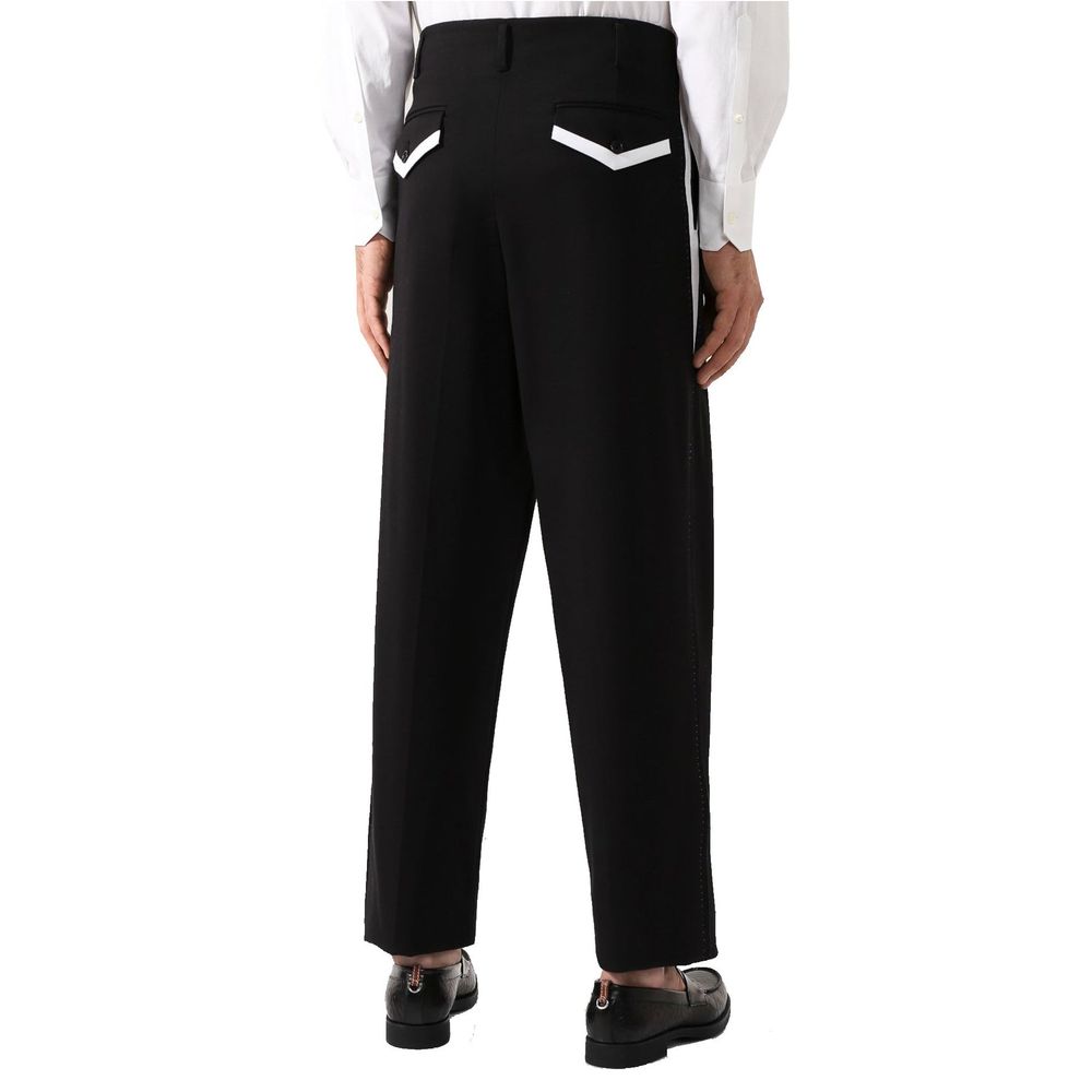 Side Stripe Pleat Trousers