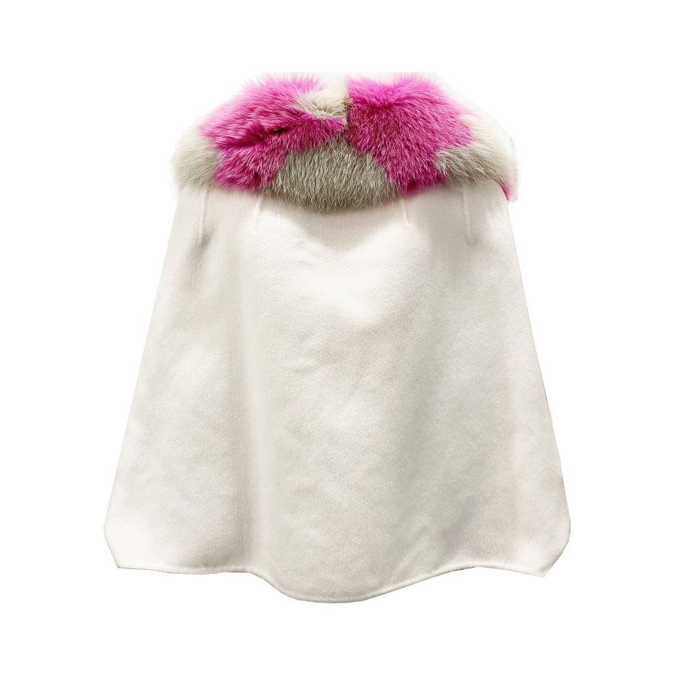 Fur Collar Cashmere Cape Jacket