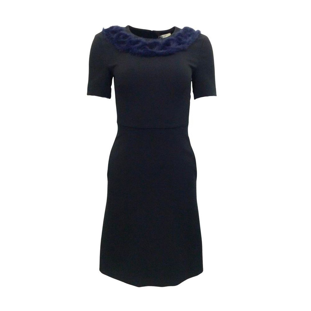 Knitted Mink Collar Dress
