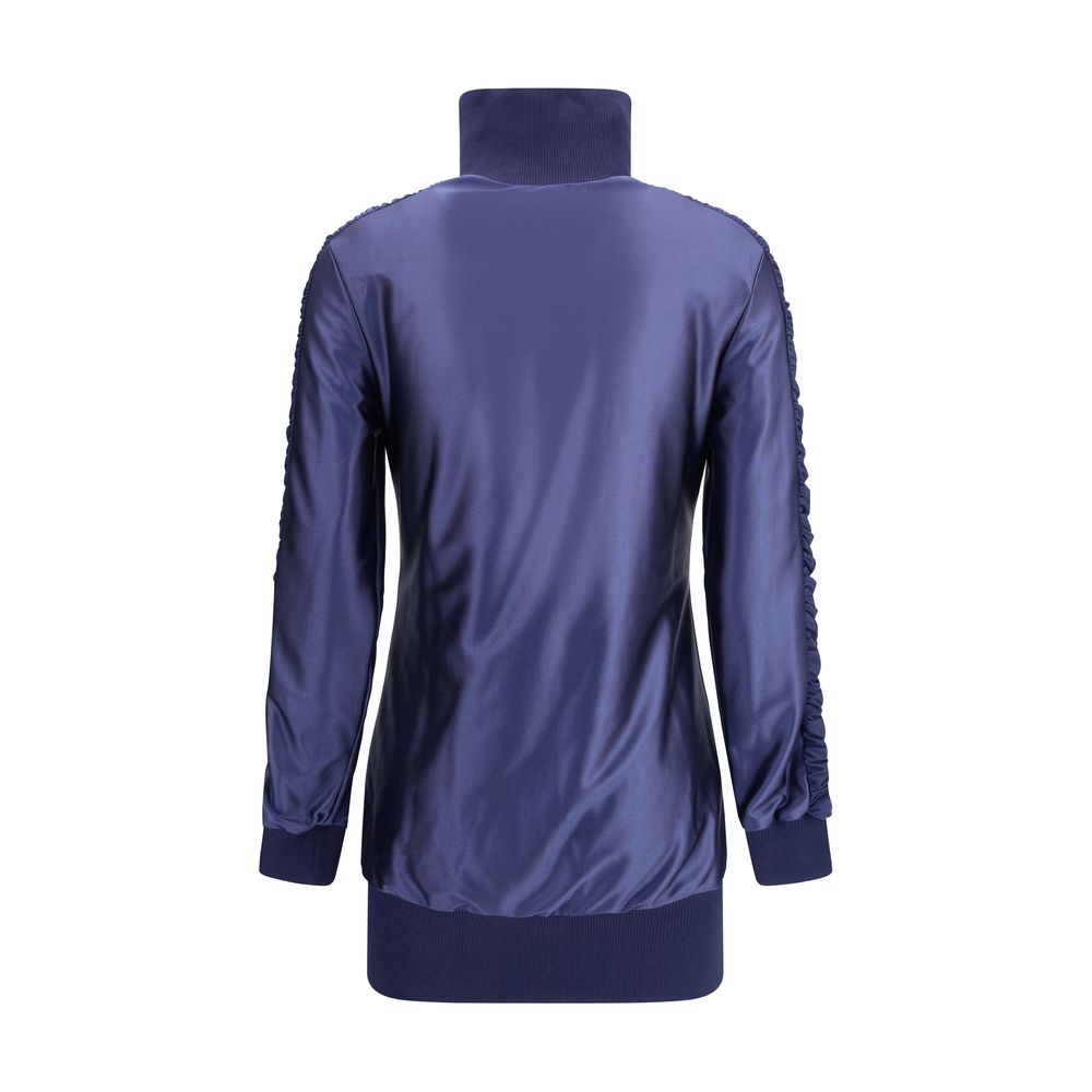 Shiny jersey fitted tracksuit Dress