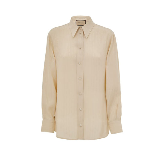 Beige Silk Shirt