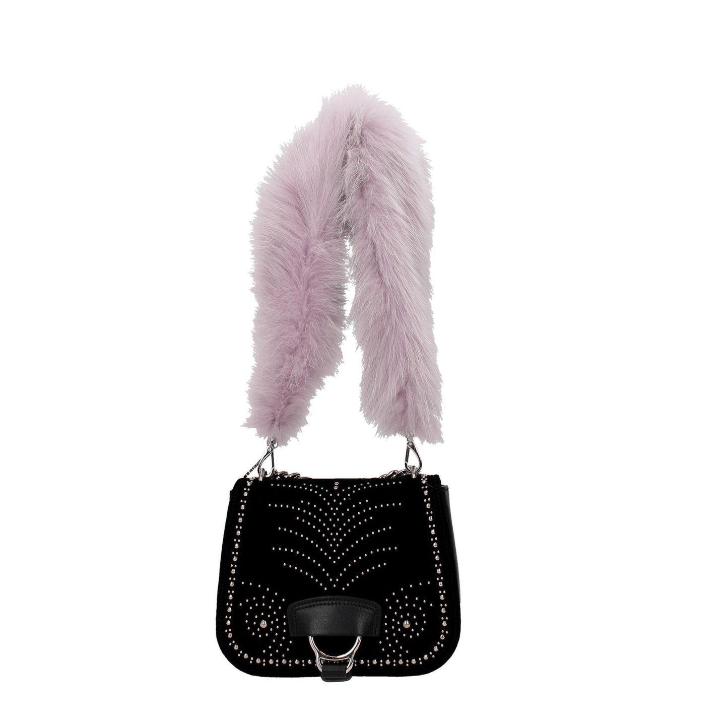 Purple Fur Shoulder Bags