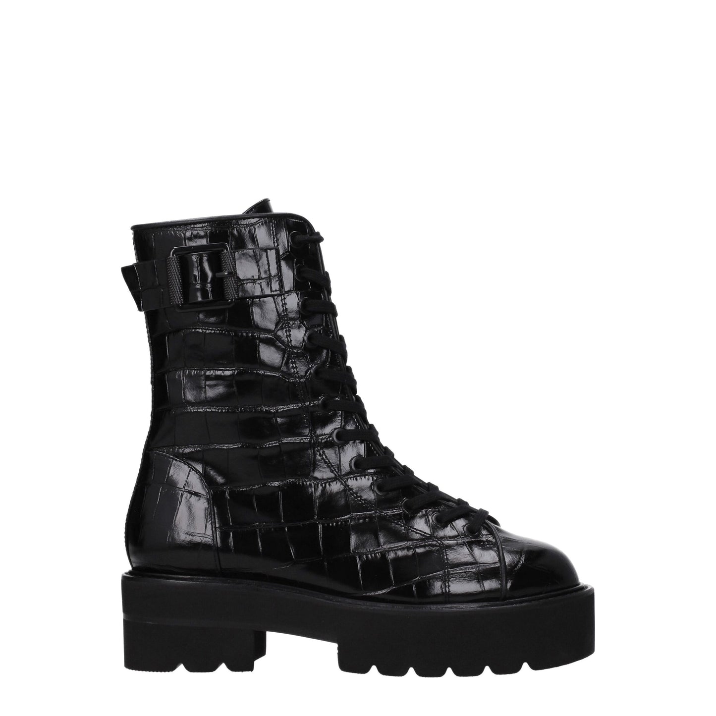 Black Leather Ankle Boots