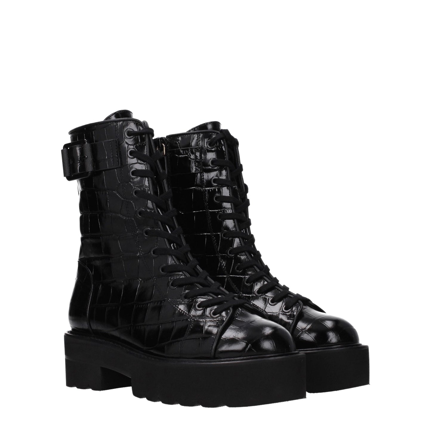 Black Leather Ankle Boots