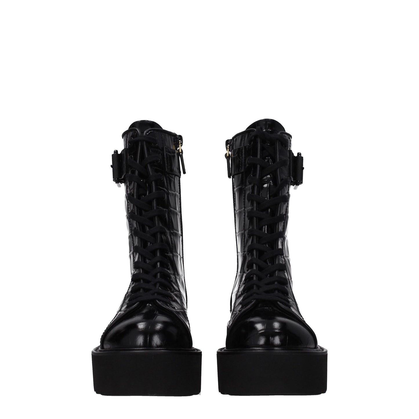 Black Leather Ankle Boots