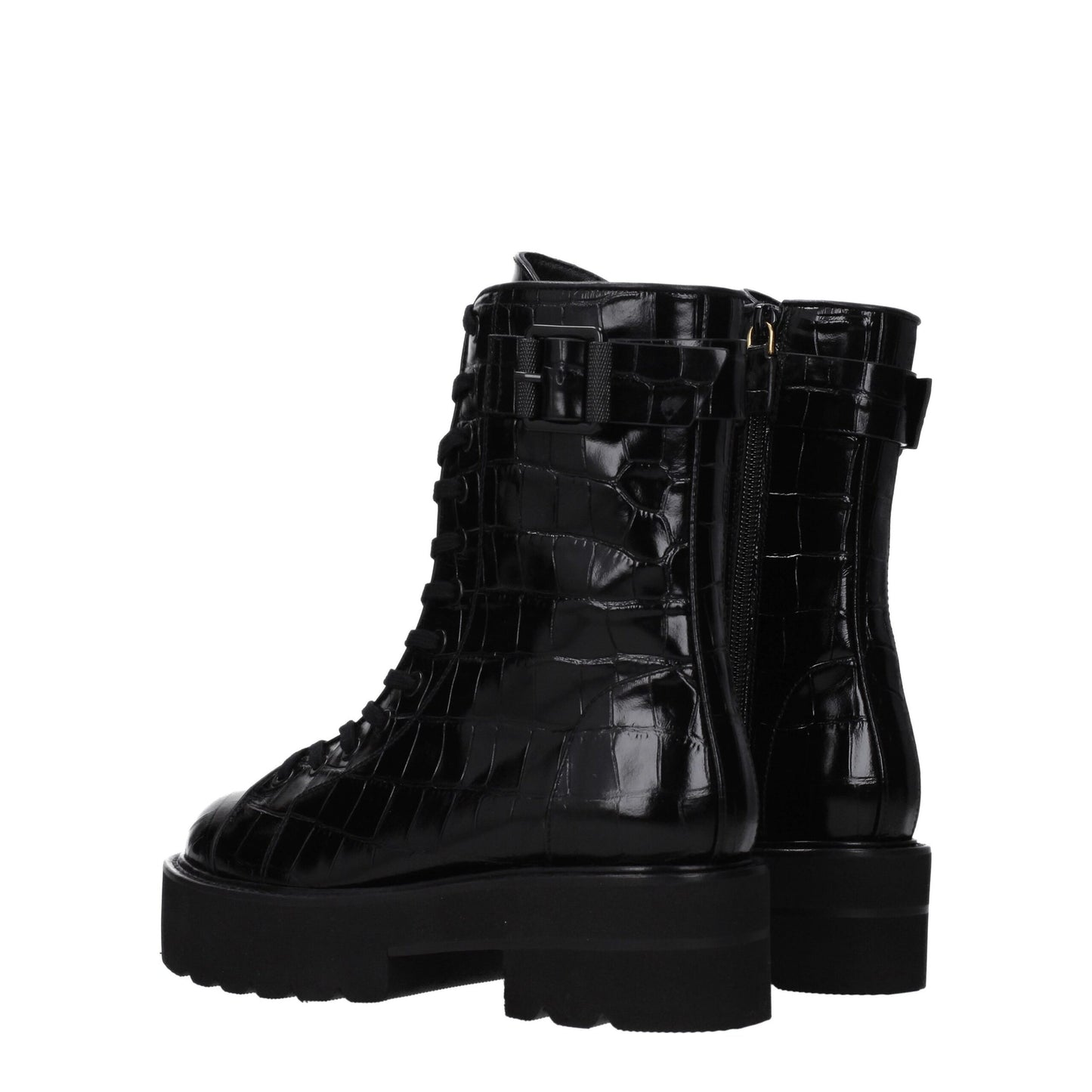 Black Leather Ankle Boots