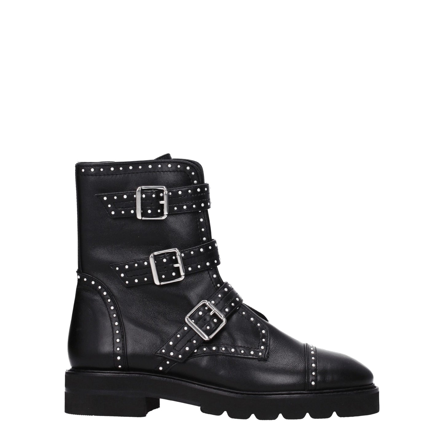 Black Leather Ankle Boots