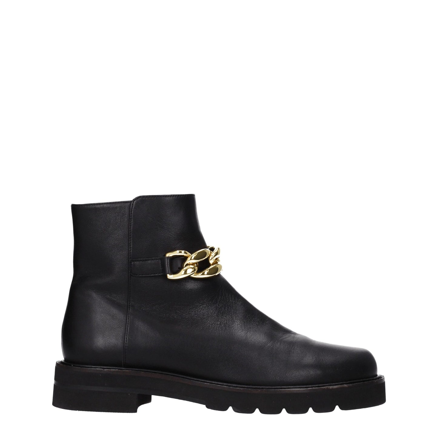 Black Leather Ankle Boots