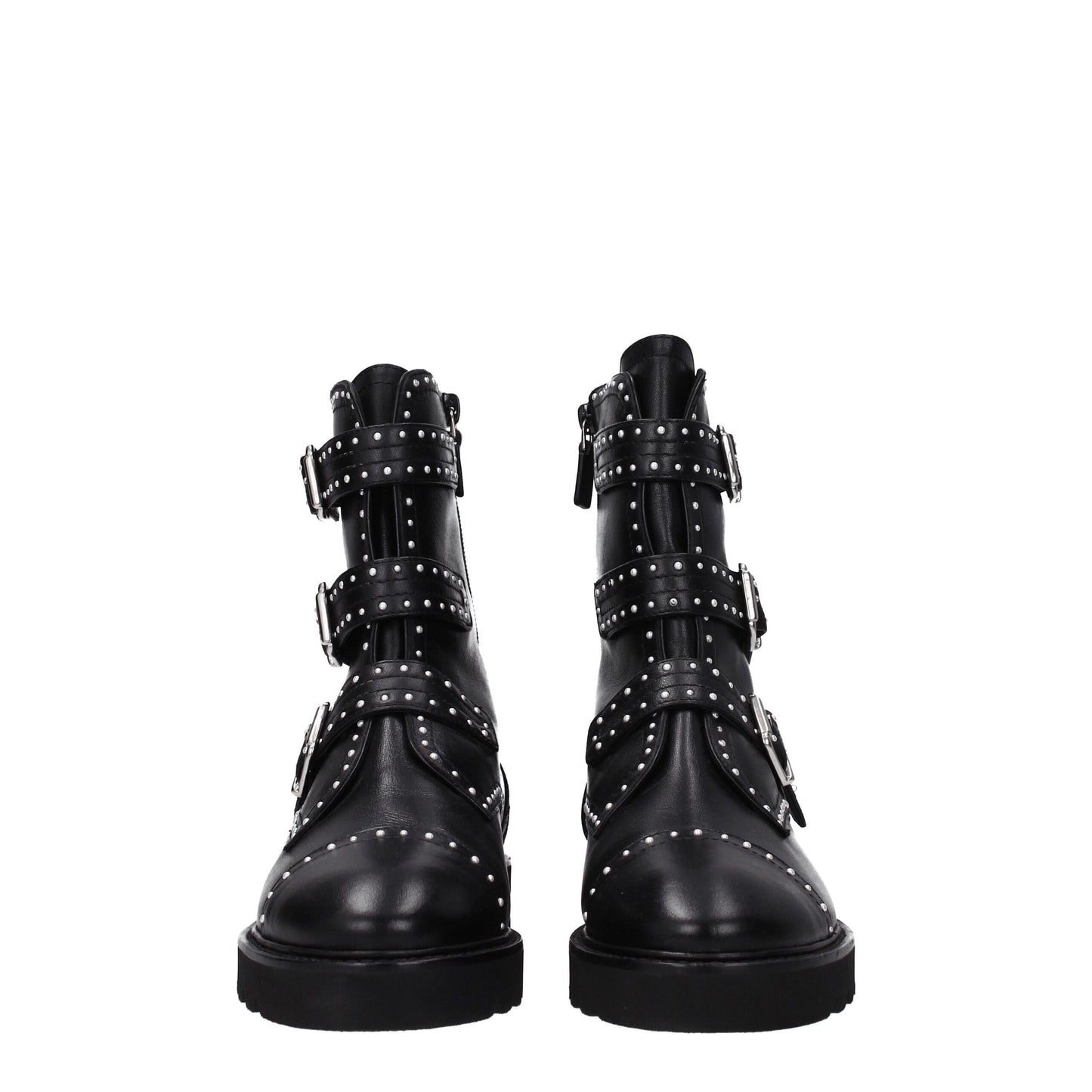 Black Leather Ankle Boots