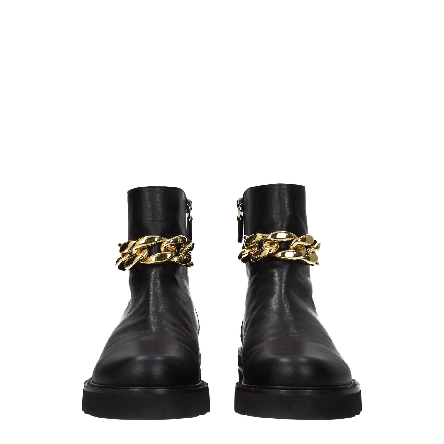 Black Leather Ankle Boots