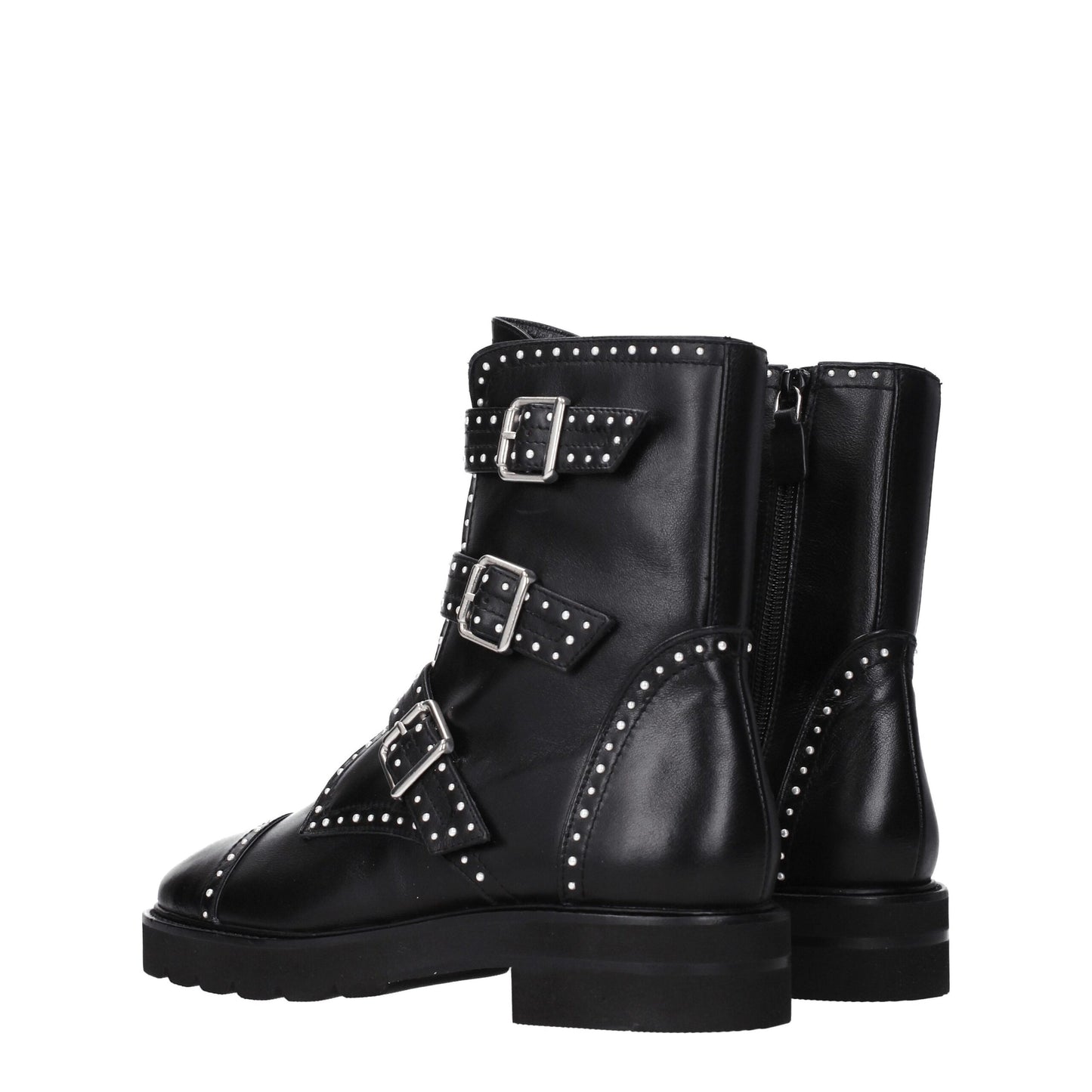 Black Leather Ankle Boots