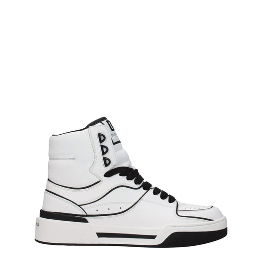 White Leather High Tops
