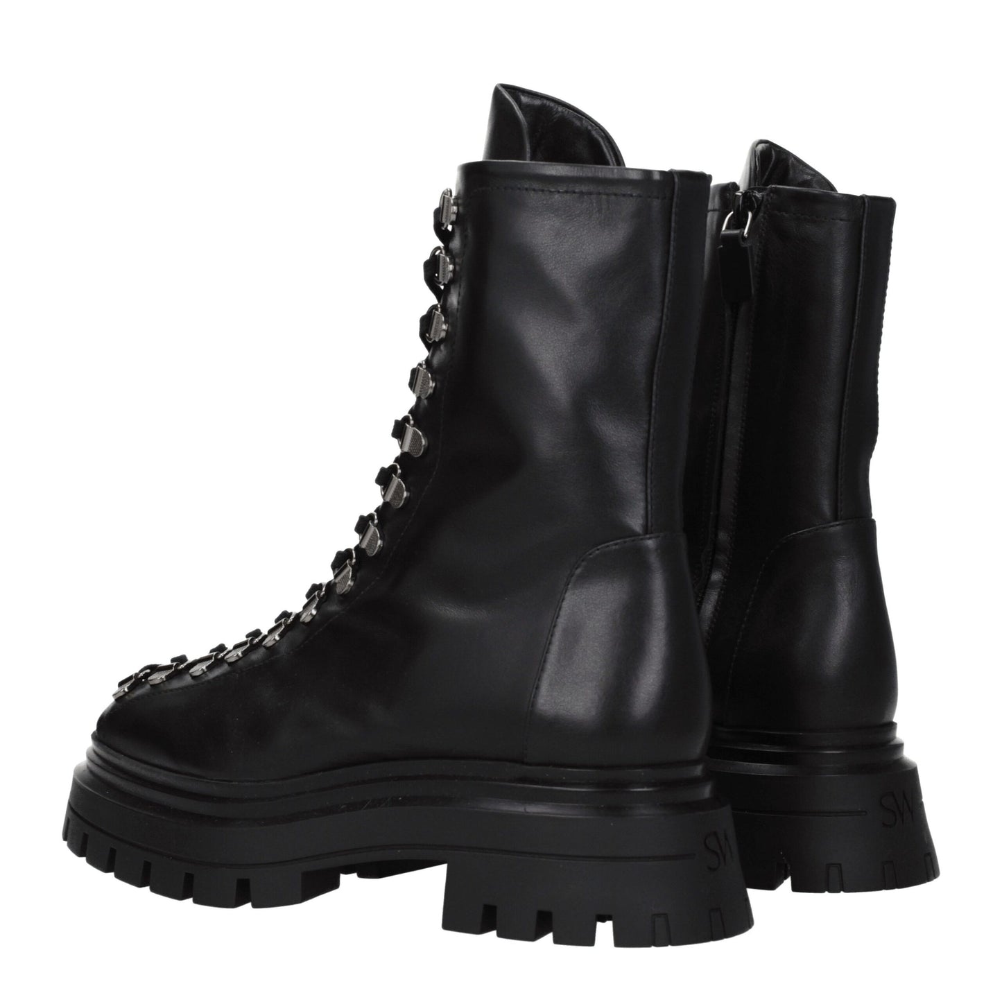 Black Leather Ankle Boots