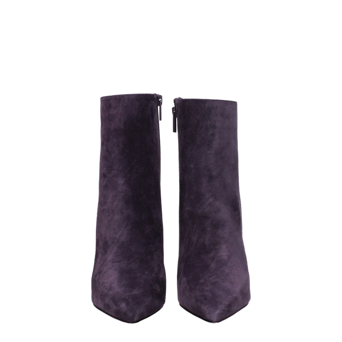 Purple Leather Ankle Boots