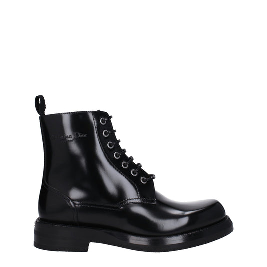 Black Leather Ankle Boots