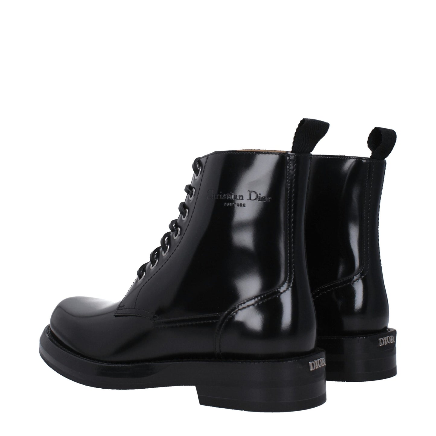 Black Leather Ankle Boots