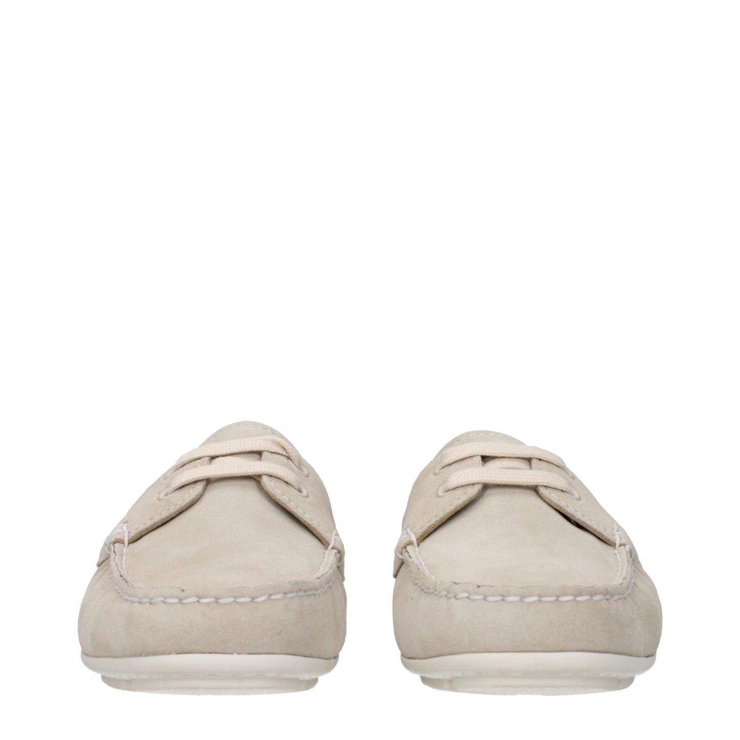 Gray Leather Slip-On Loafers