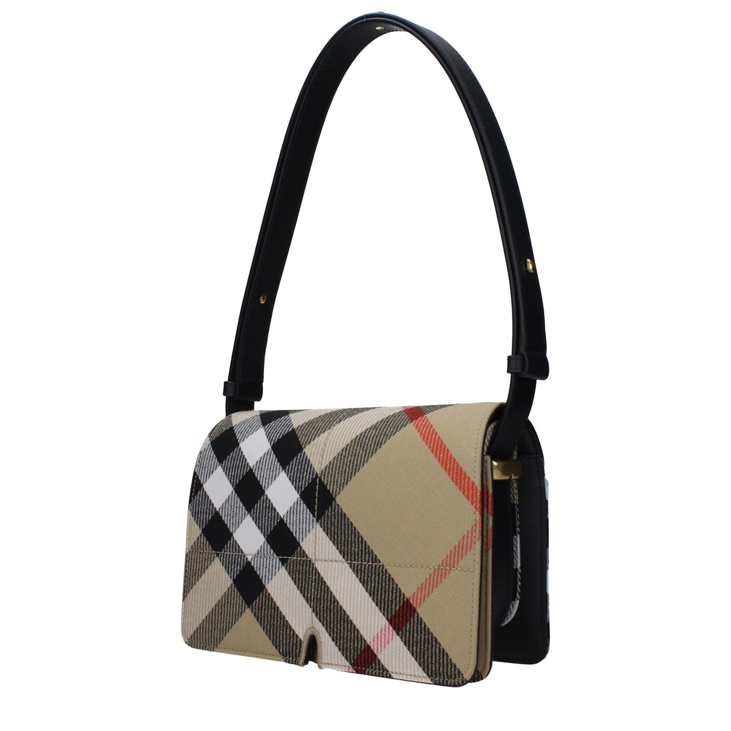 Beige Fabric Shoulder Bags