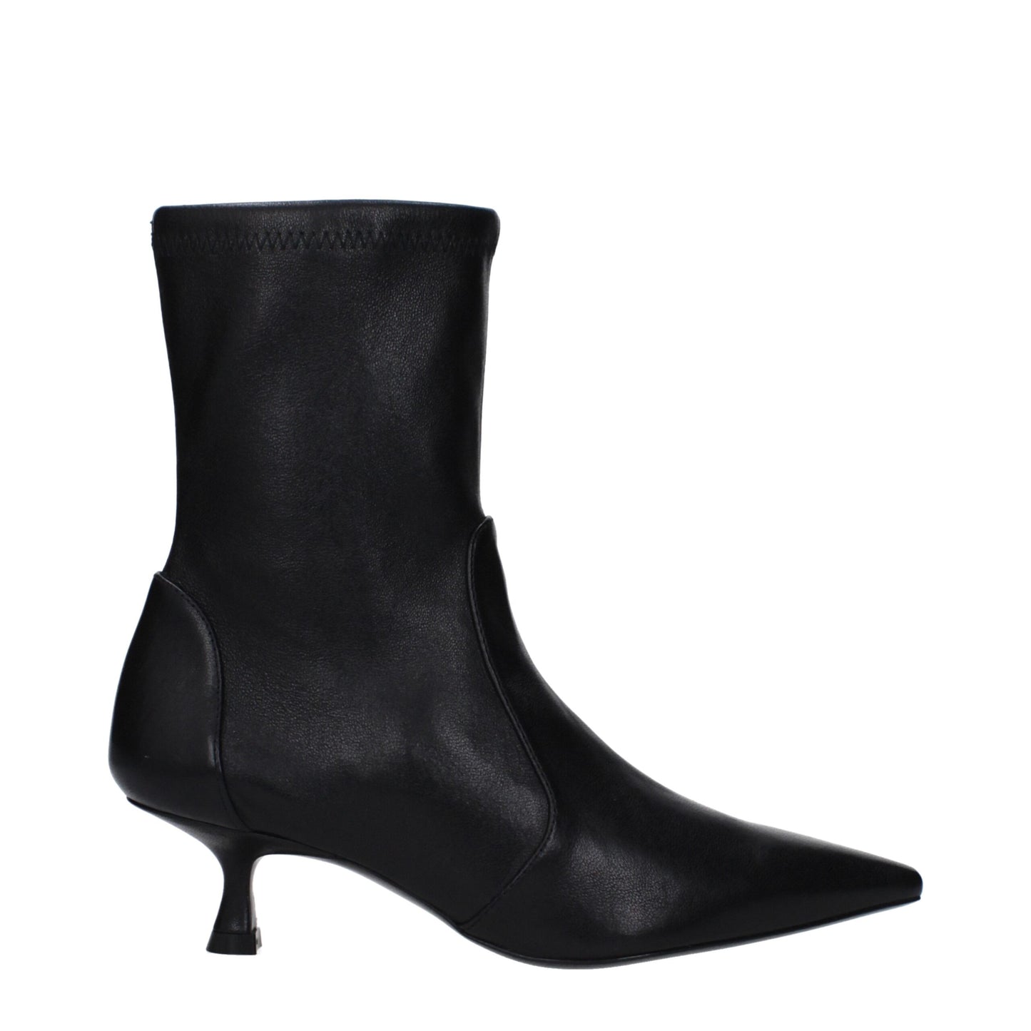 Black Leather Ankle Boots