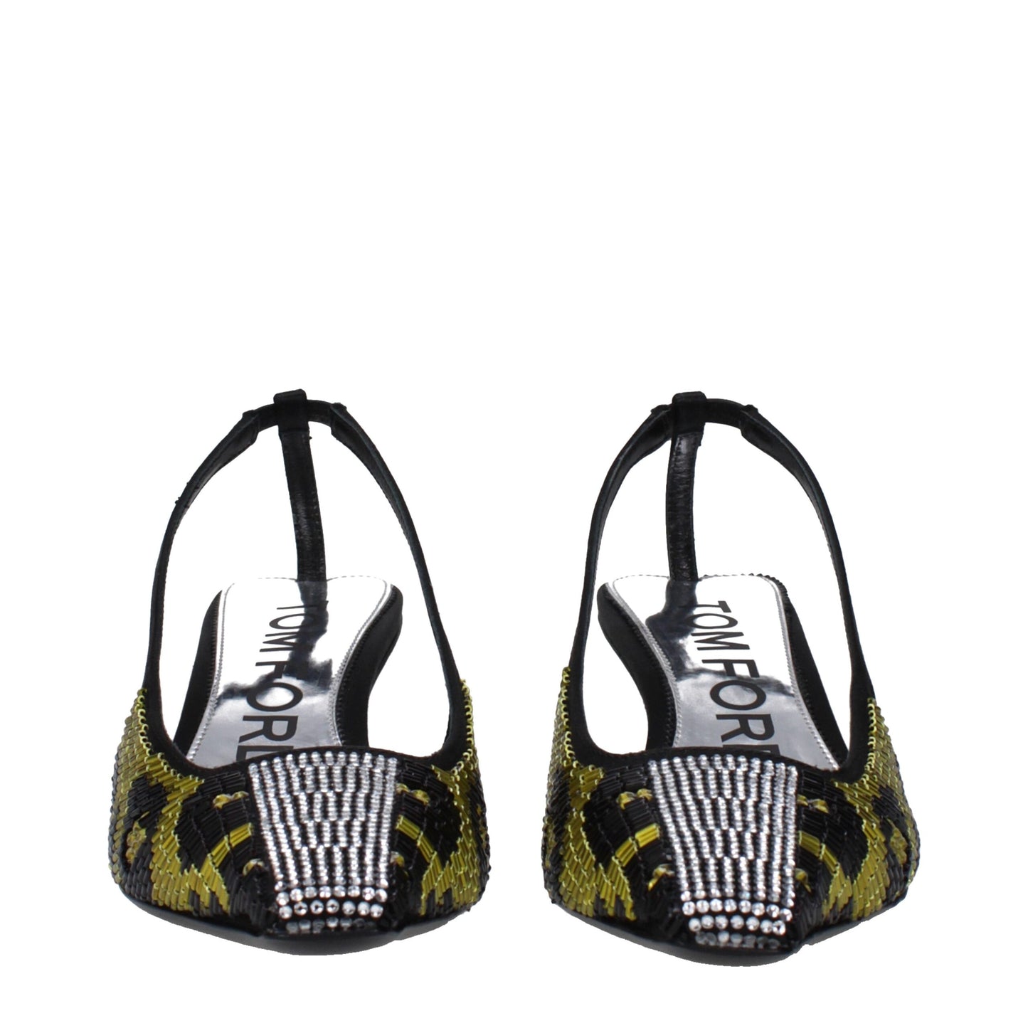 Yellow Satin Stiletto Heels Sandals