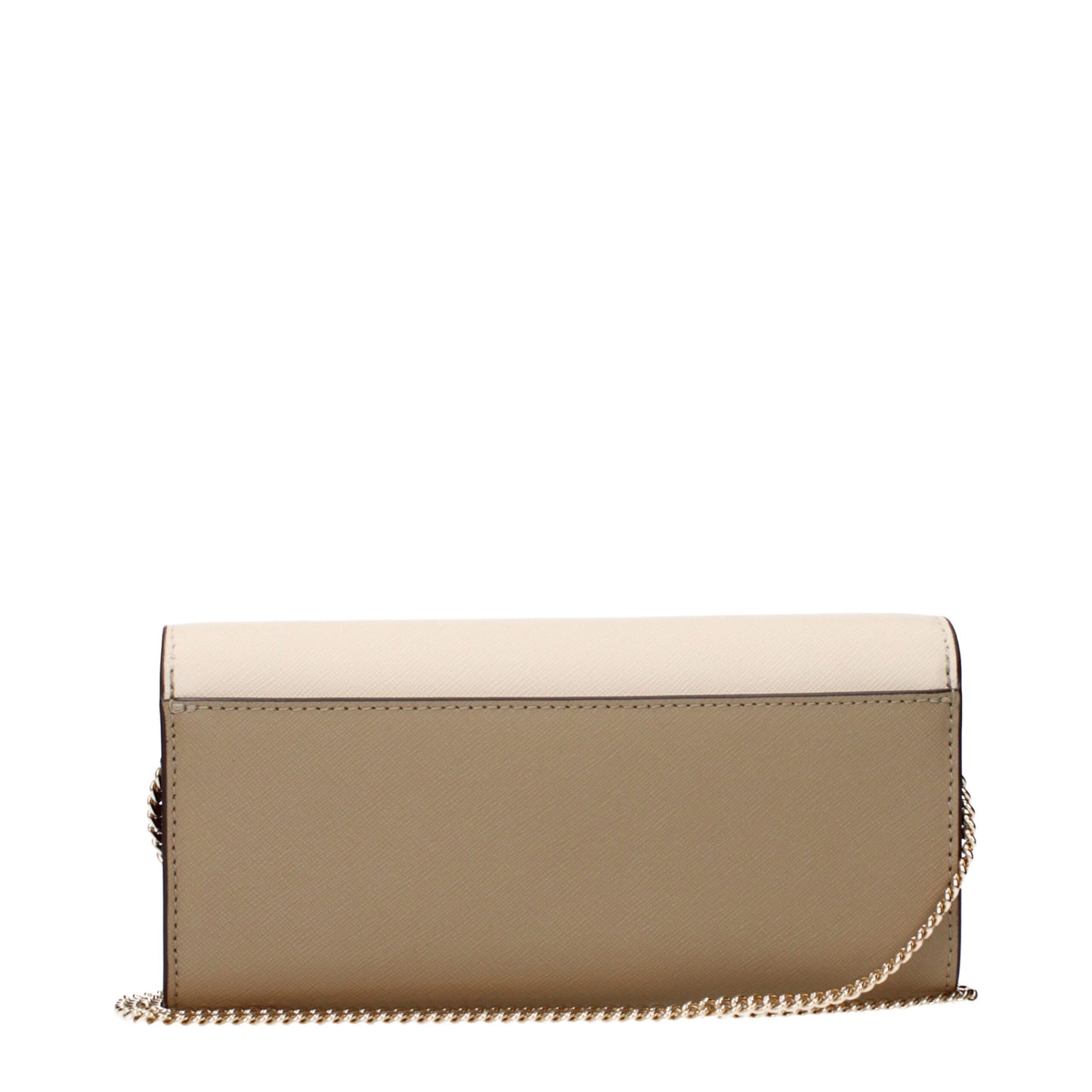 Beige Leather Clutch Bags