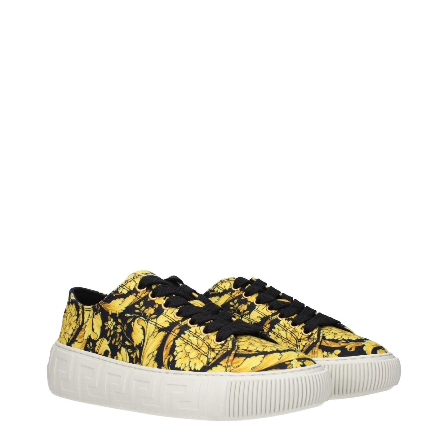 Gold Fabric Sneakers