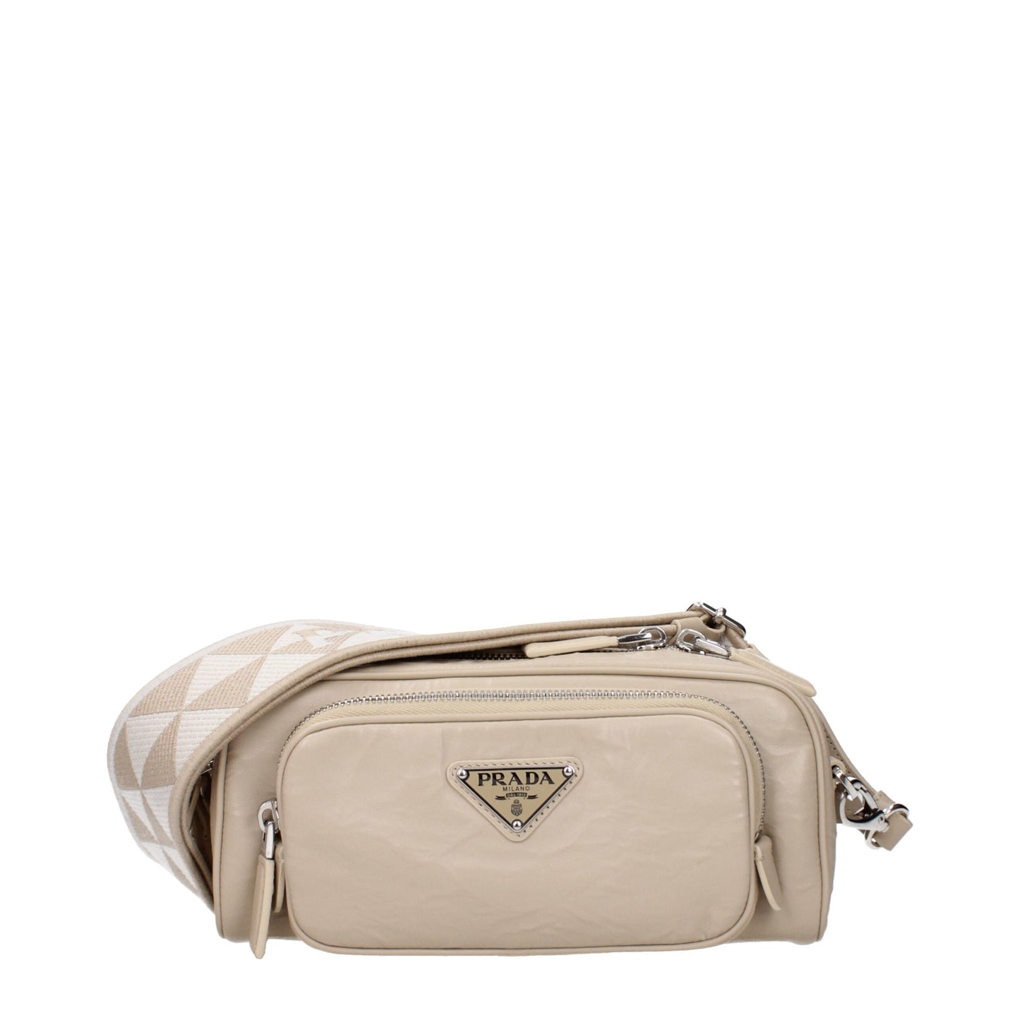 Beige Leather Crossbody Bags