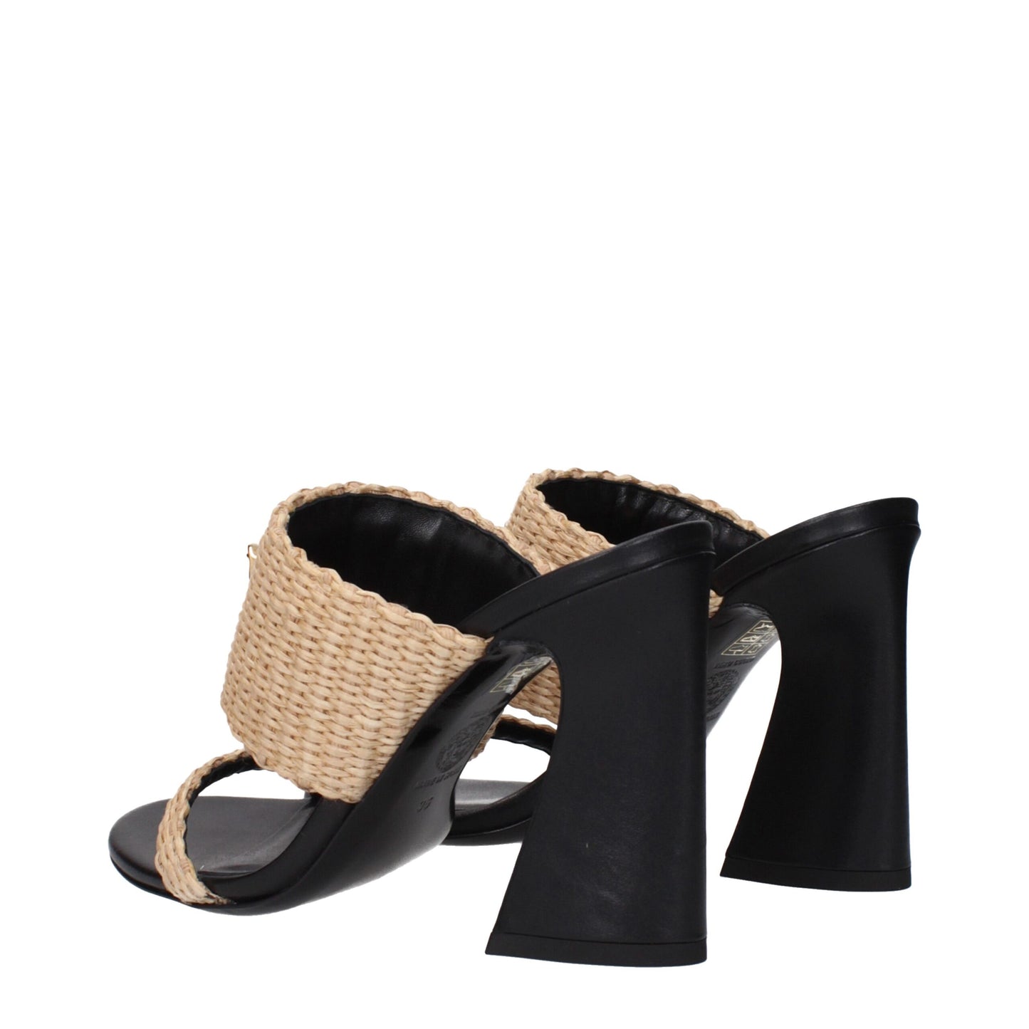 Beige Raffia Platforms
