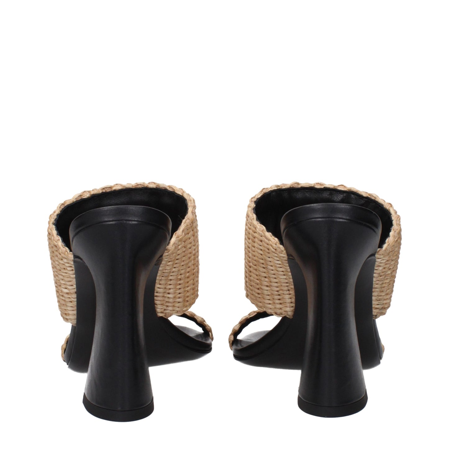 Beige Raffia Platforms