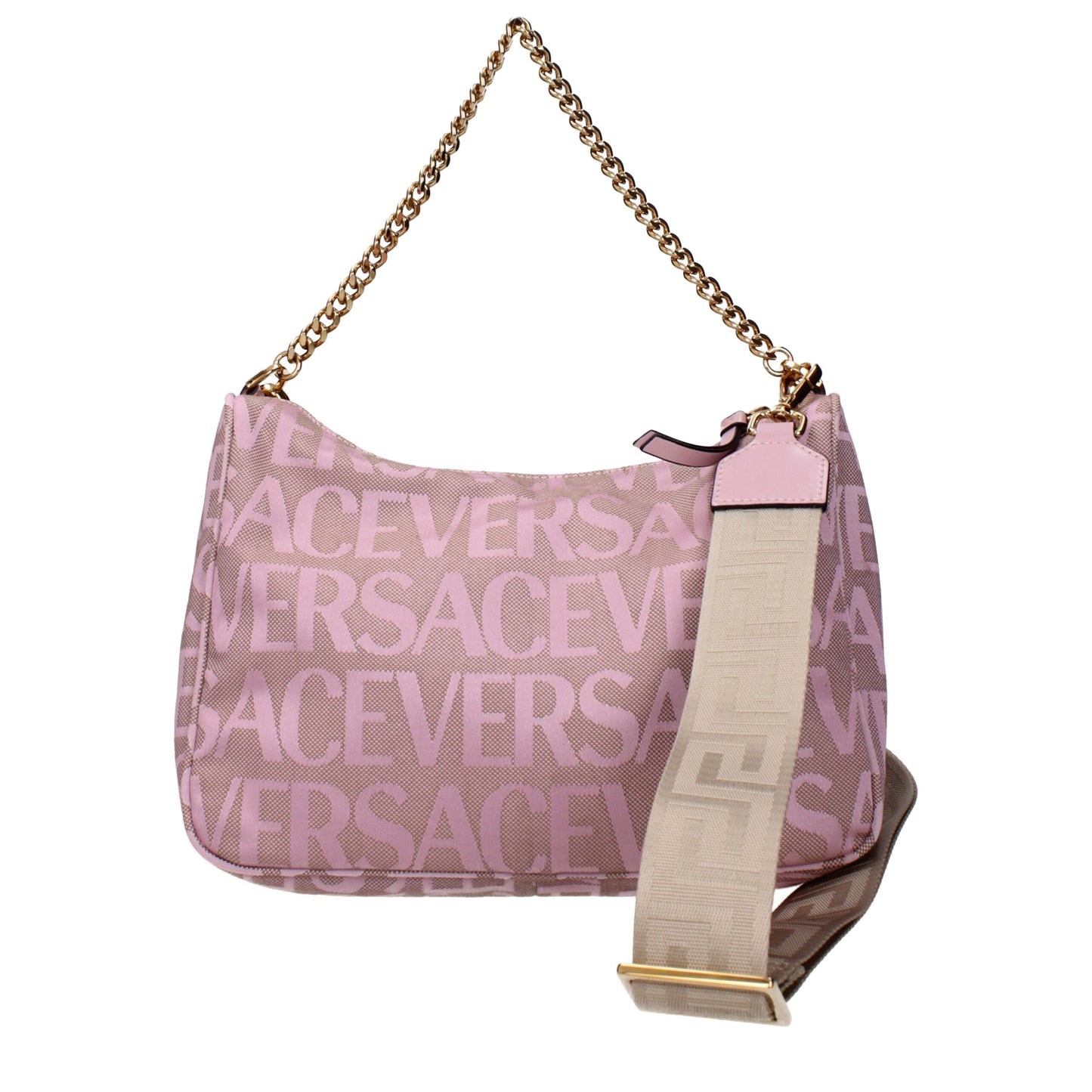 Beige Fabric Handbags