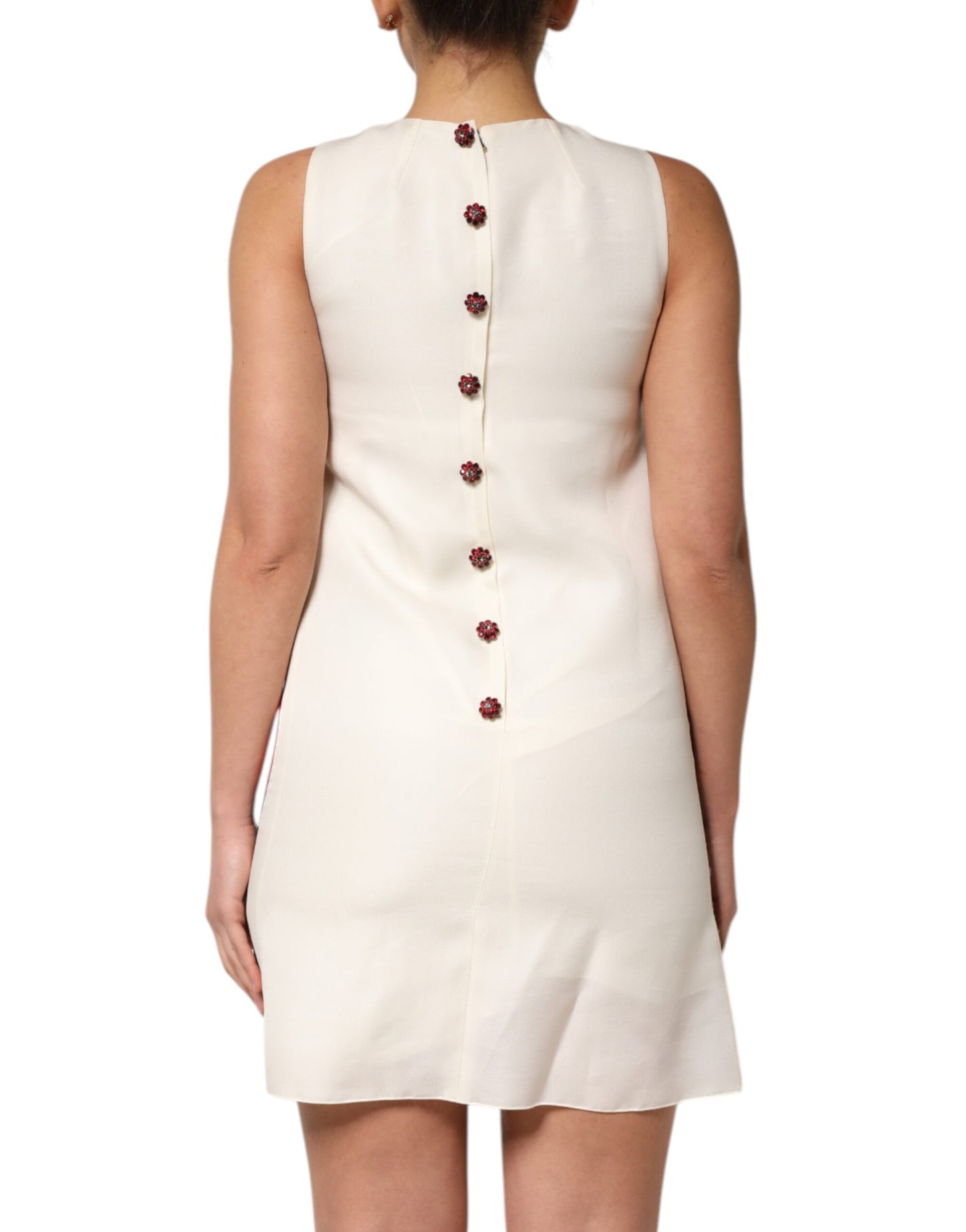 Multicolor Crystal Embellished A-line Mini Dress