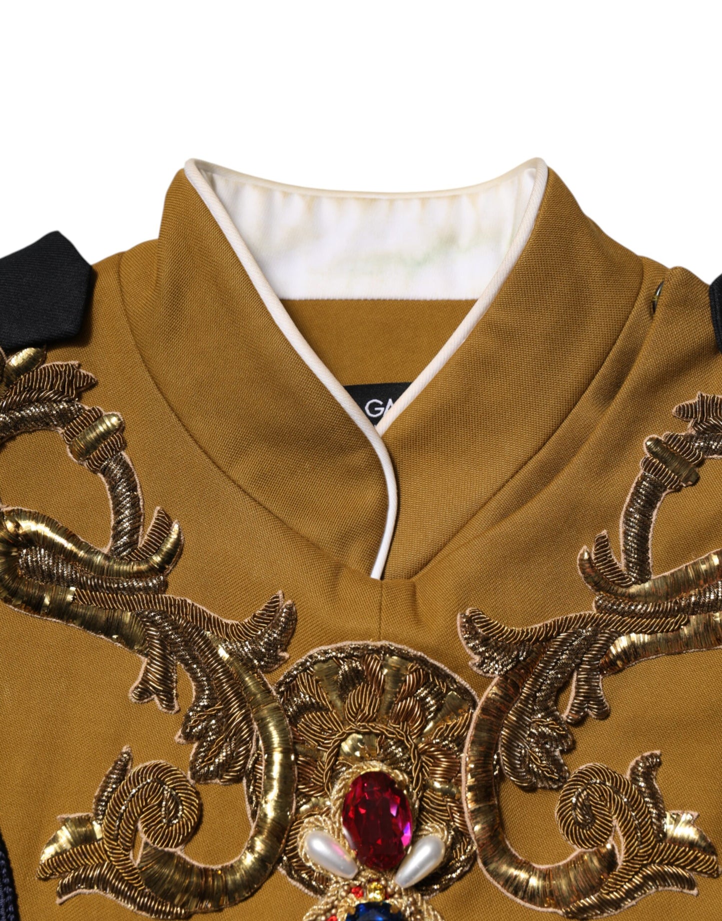 Yellow Crystal Cross Runway Vest Jacket Top