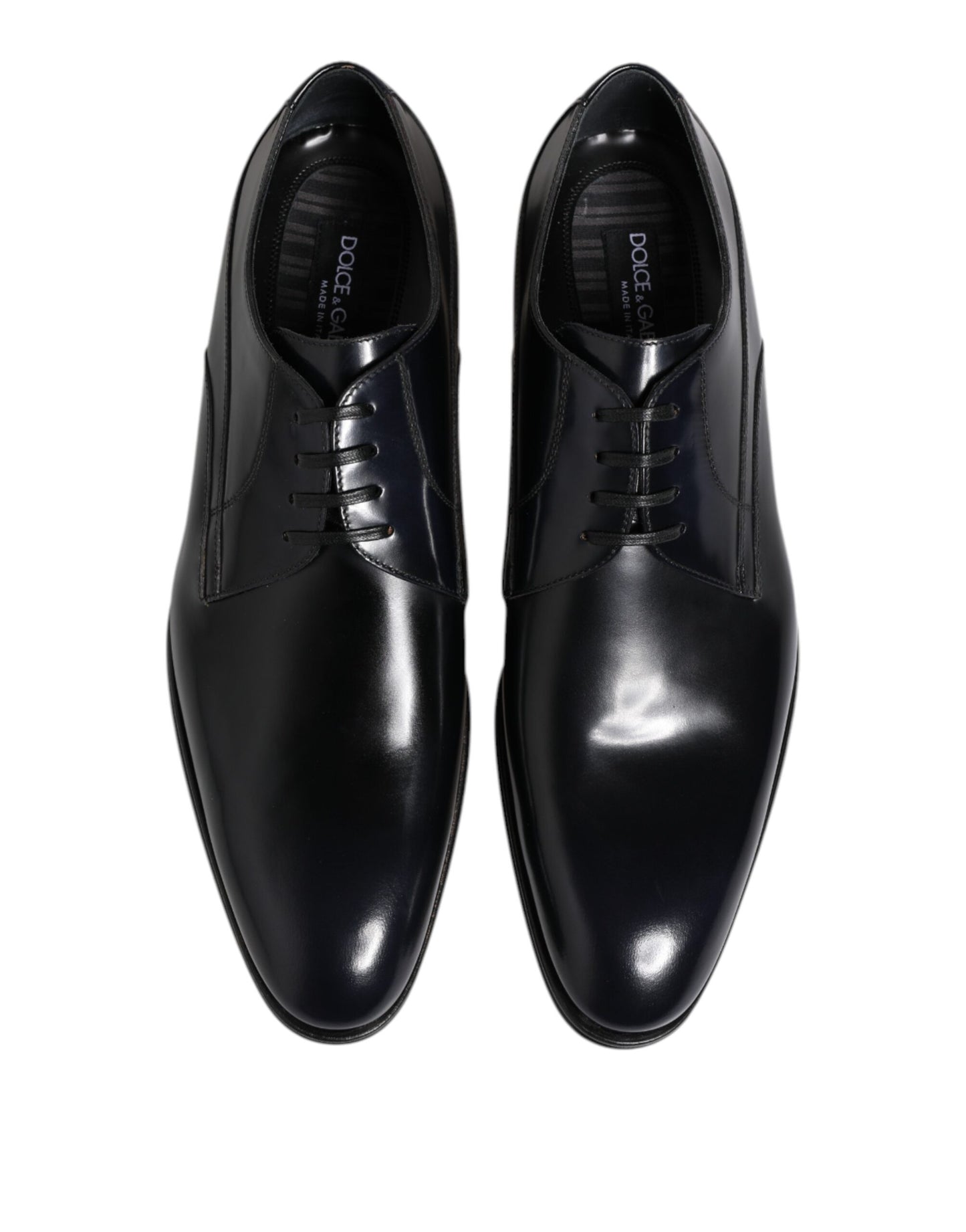 Navy Blue Leather Lace Up Derby Formal Shoes