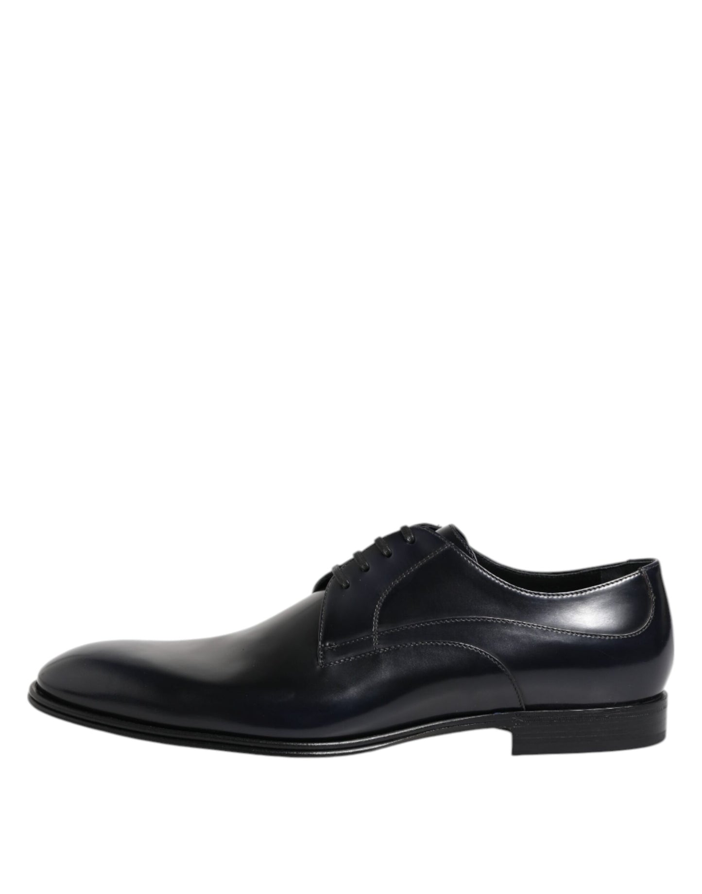 Navy Blue Leather Lace Up Derby Formal Shoes