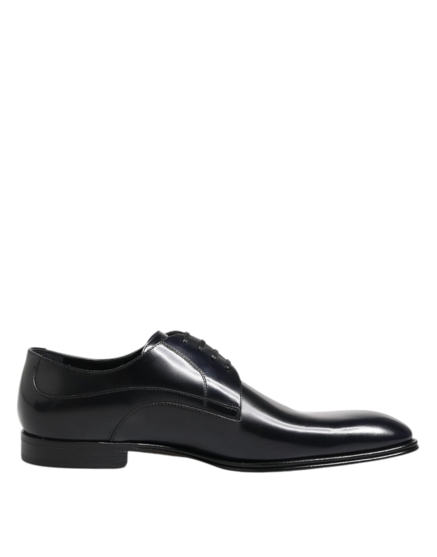 Navy Blue Leather Lace Up Derby Formal Shoes