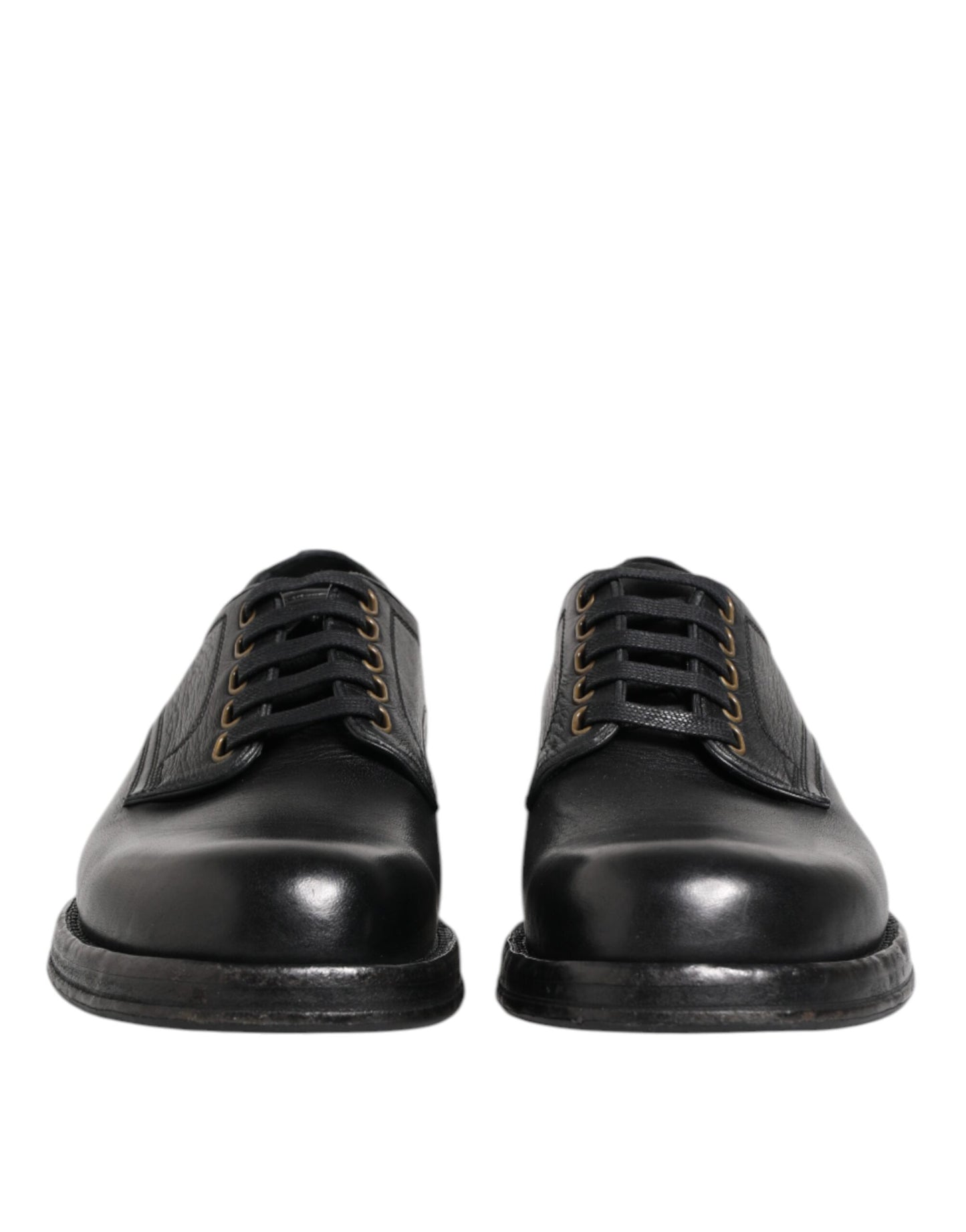 Black Leather Lace Up Derby Formal Shoes