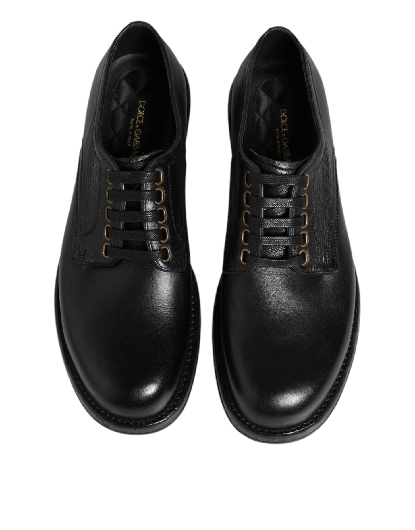 Black Leather Lace Up Derby Formal Shoes
