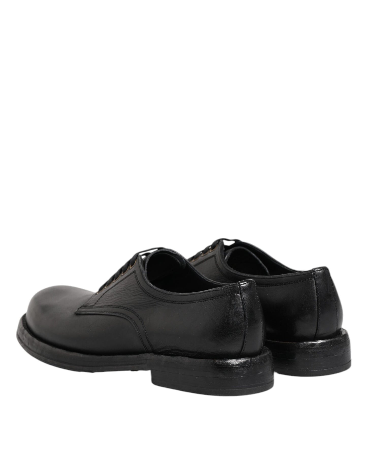 Black Leather Lace Up Derby Formal Shoes