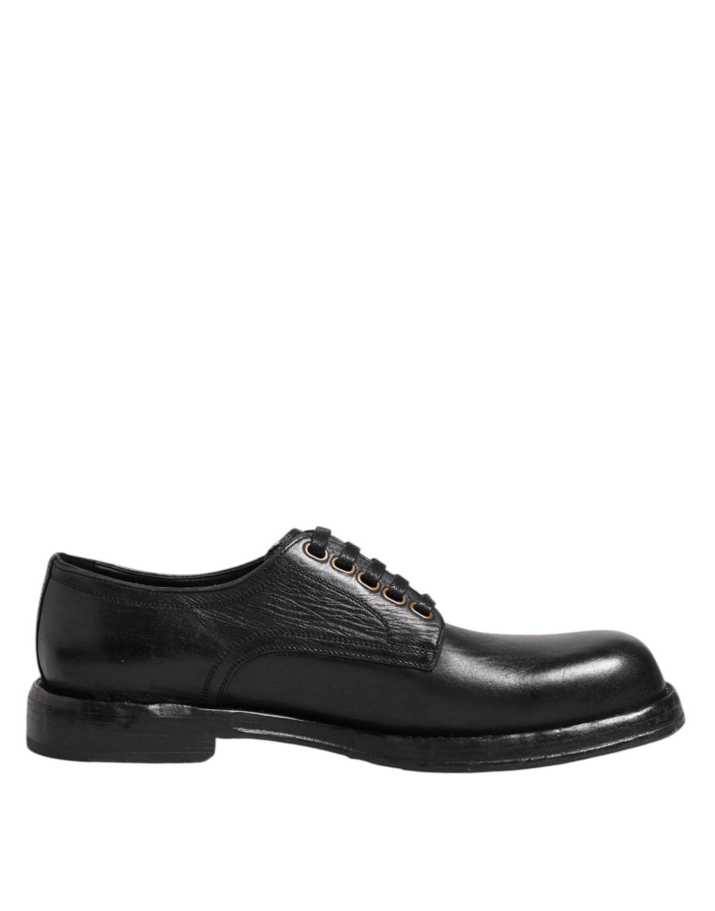 Black Leather Lace Up Derby Formal Shoes