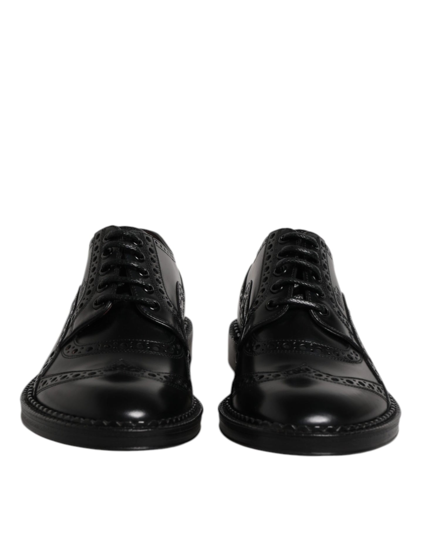 Black Leather Lace Up Men Derby Formal Shoes
