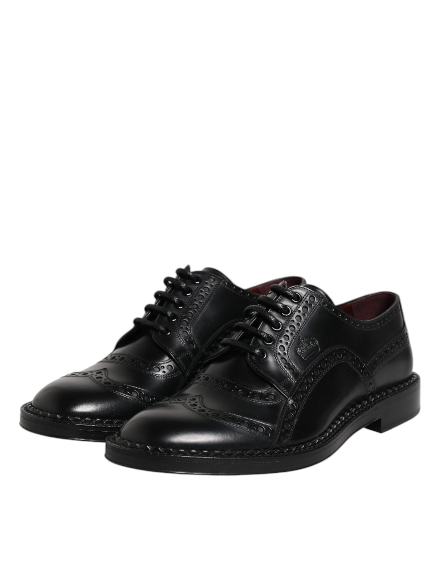 Black Leather Lace Up Men Derby Formal Shoes