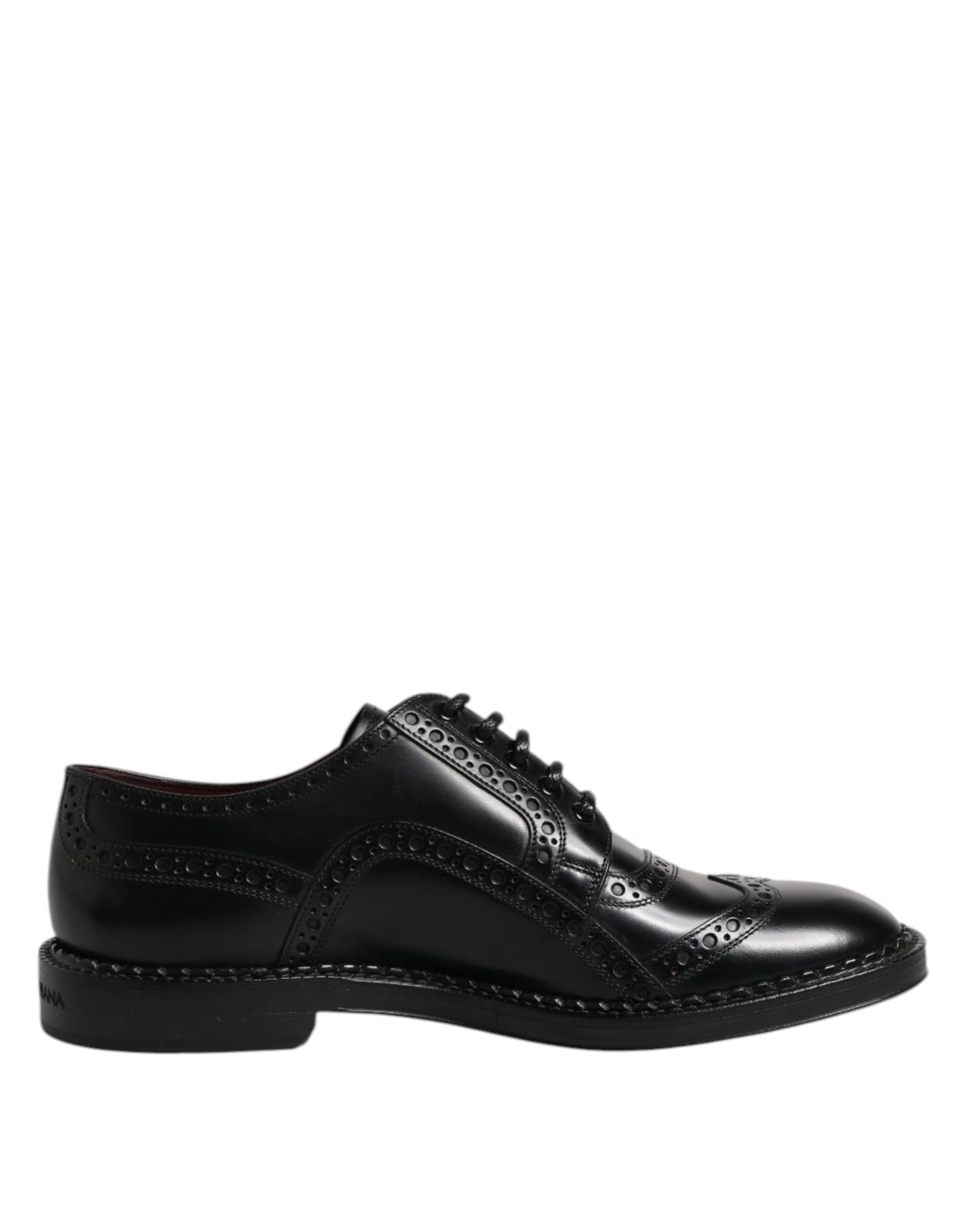Black Leather Lace Up Men Derby Formal Shoes