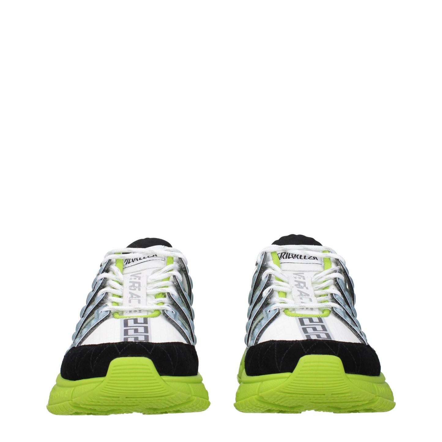 White Fabric Athletic Sneakers