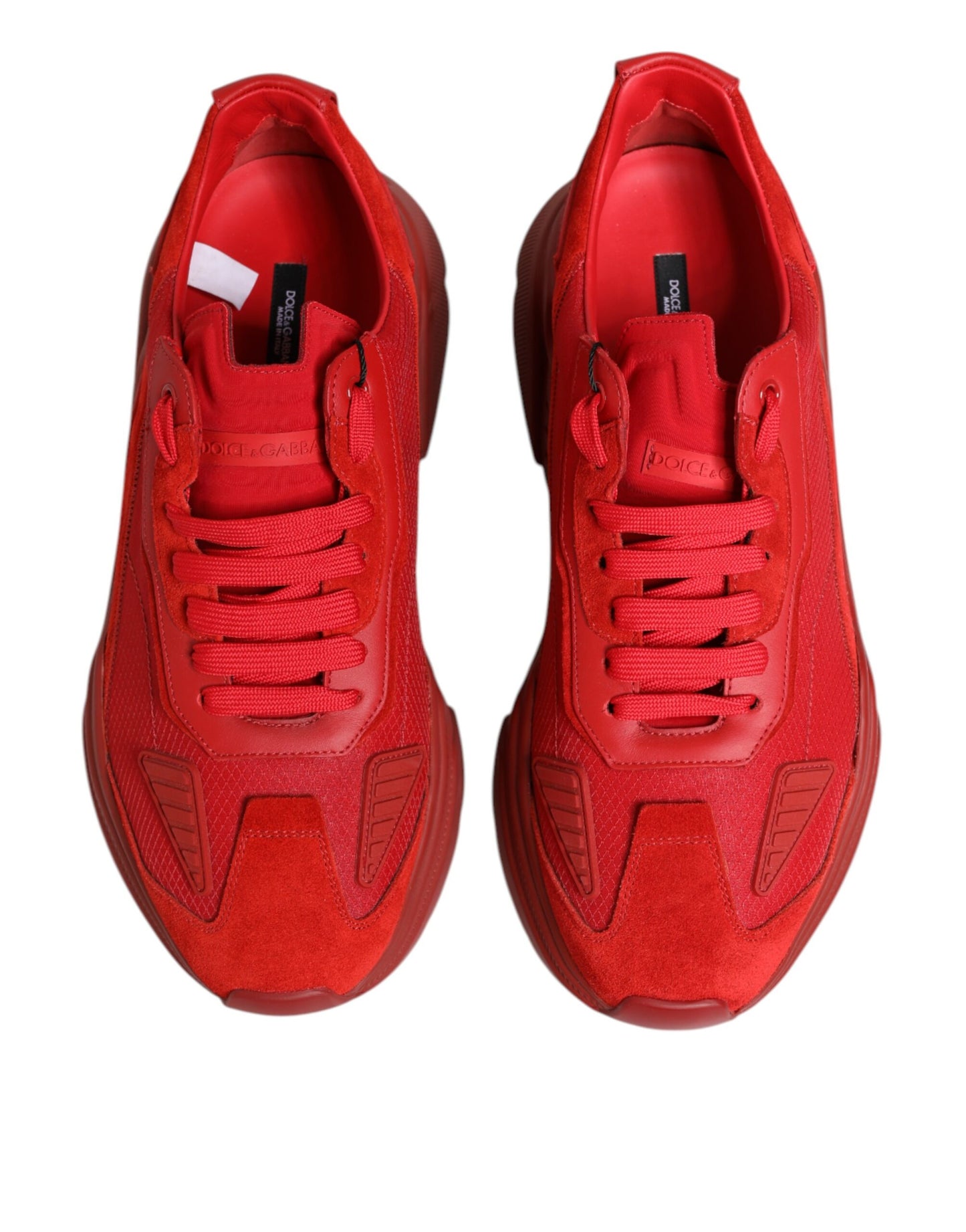 Dolce & Gabbana Red Leather Daymaster Low Top Sneakers Shoes