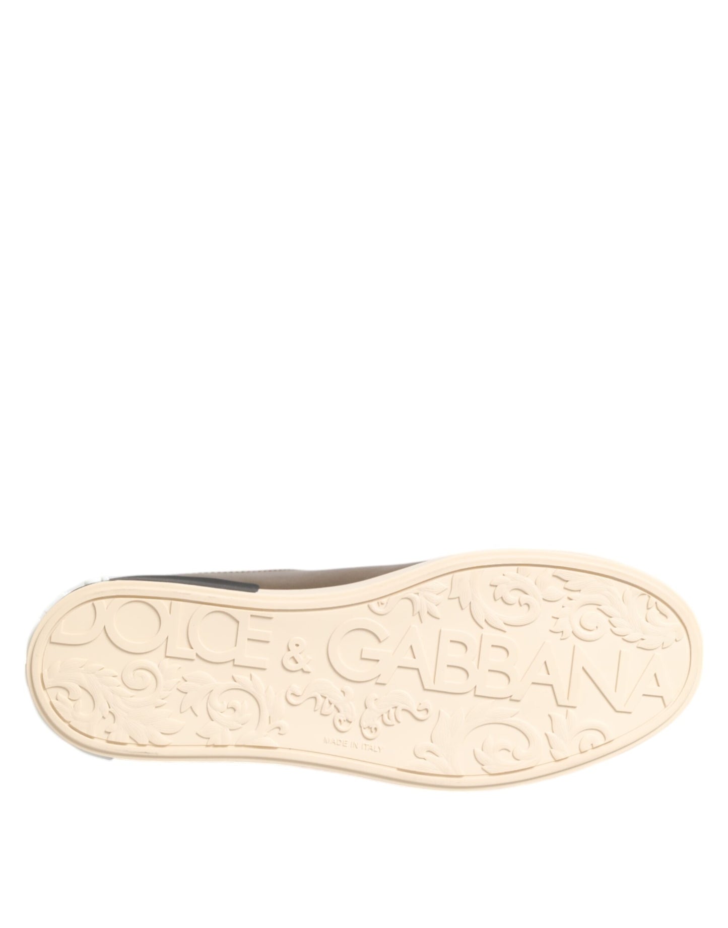 Gold Portofino Leather Low Top Sneakers Shoes